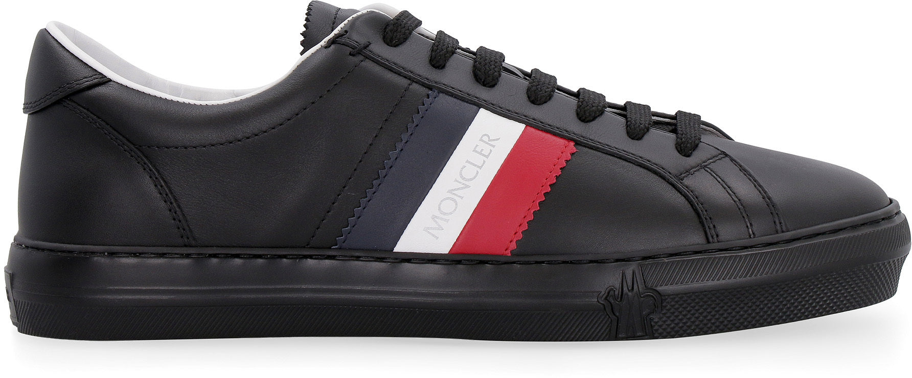 Moncler Monaco Leather Sneaker in Black for Men | Lyst